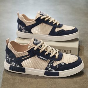 Big Size Hollow Fashion Sneakers Men Comfortable Mesh Shoes Lightweight Trendy Versatile Casual Shoes